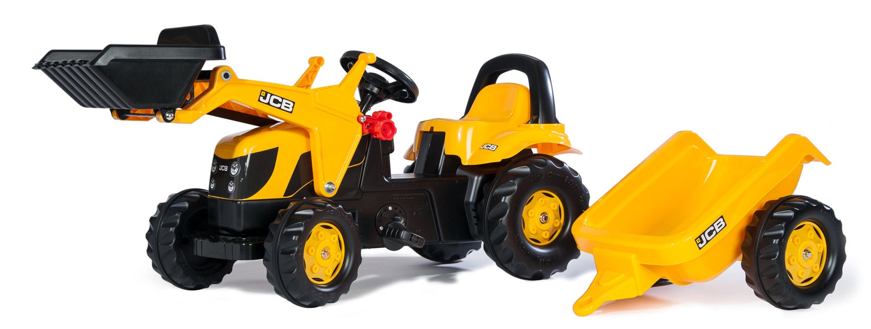 Jcb ride on tractor hot sale and trailer