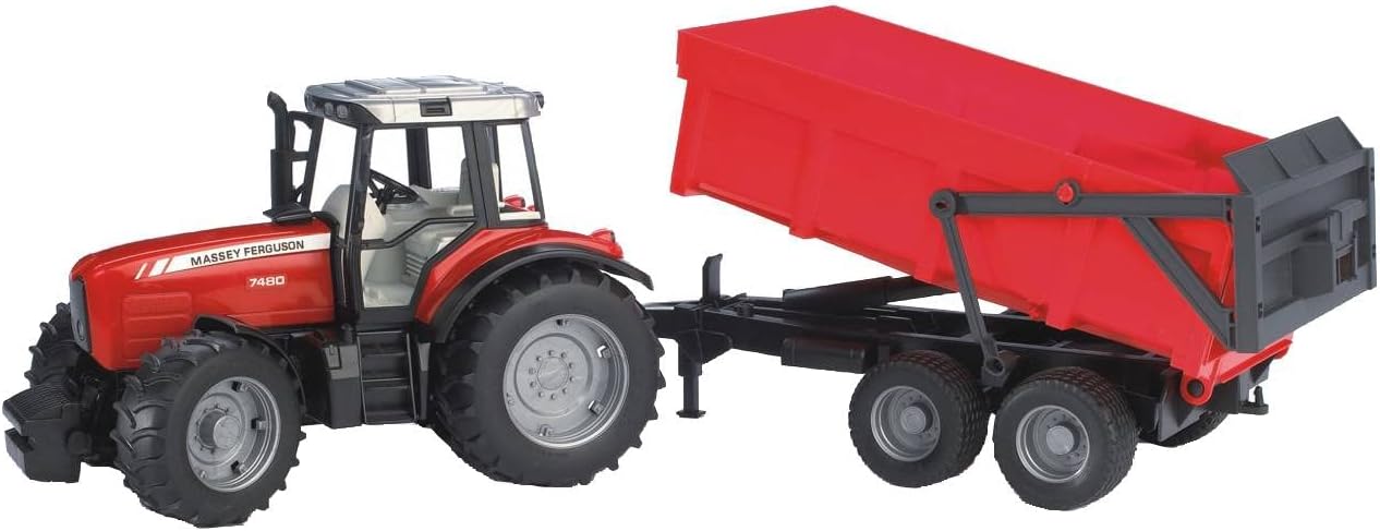 Bruder Massey Ferguson 7480 Tractor and Trailer McVey Bros Little Farmyard McVey Bros Agri Superstore